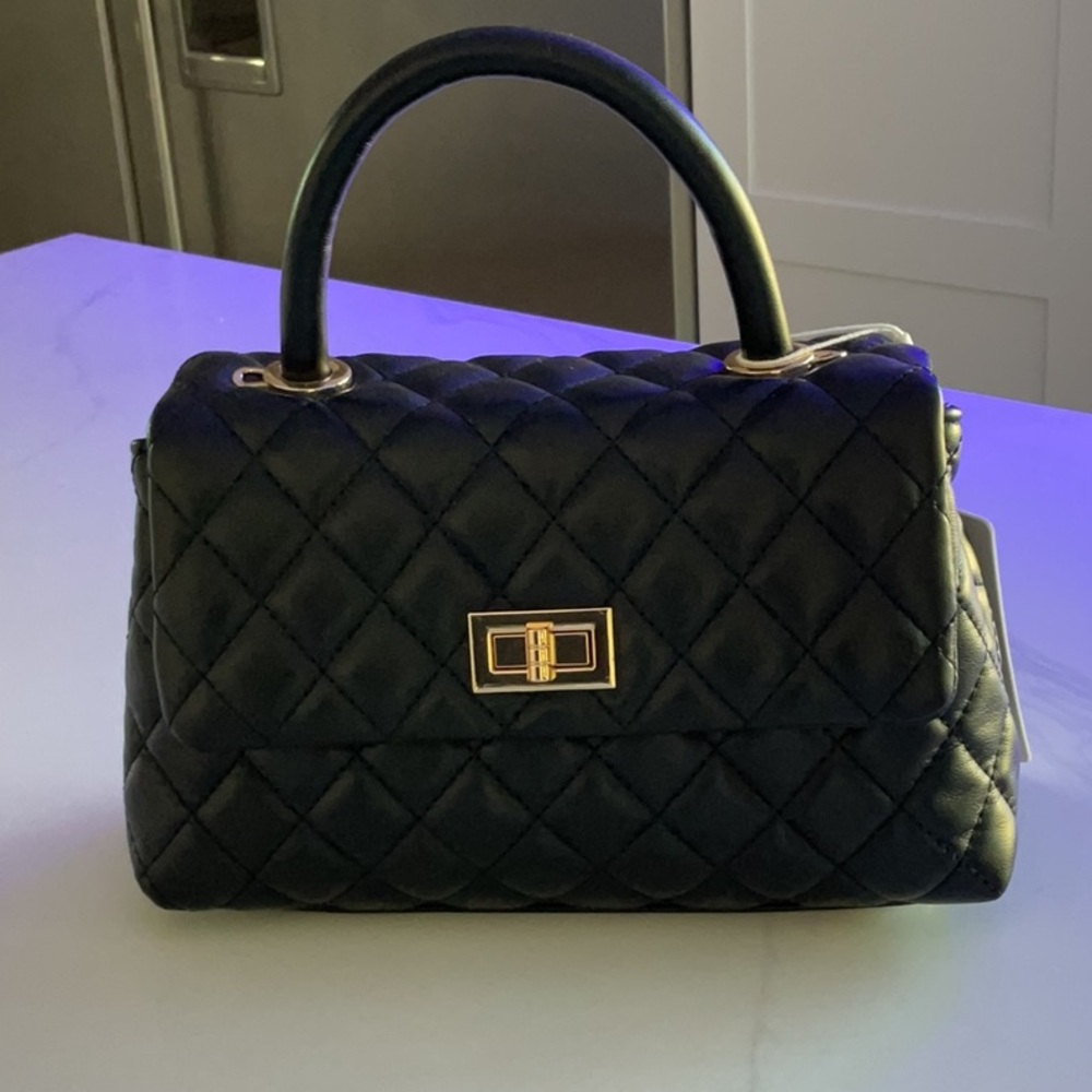 Urban Expressions Black Quilted Satchel